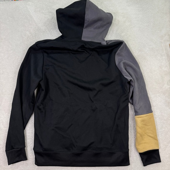 Fred Perry Mens Small Colorblock Hoodie Sweatshirt Black Grey Gold Trim Casual - Picture 6 of 7